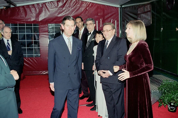 Prince Charles attends a show starring Barbra Streisand. 20th April 1994