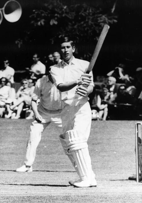 Framed Print : Prince Charles batting at charity cricket match on Lord Brabournes Estate, July 1968 Framed Print : Prince Charles batting at charity cricket match on Lord Brabournes Estate, July 1968