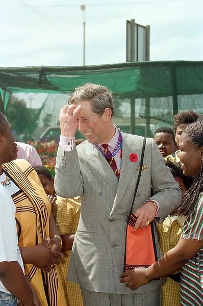 Prince Charles in Cape Town on the last day of his tour of Southern Africa