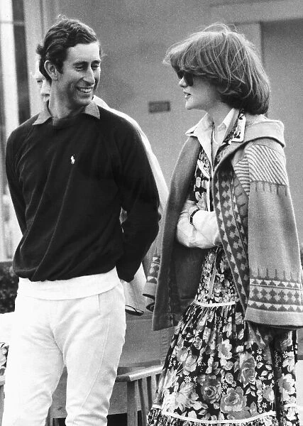 Prince Charles with Lady Sarah McCorquodale (nee Spencer), older sister of Diana