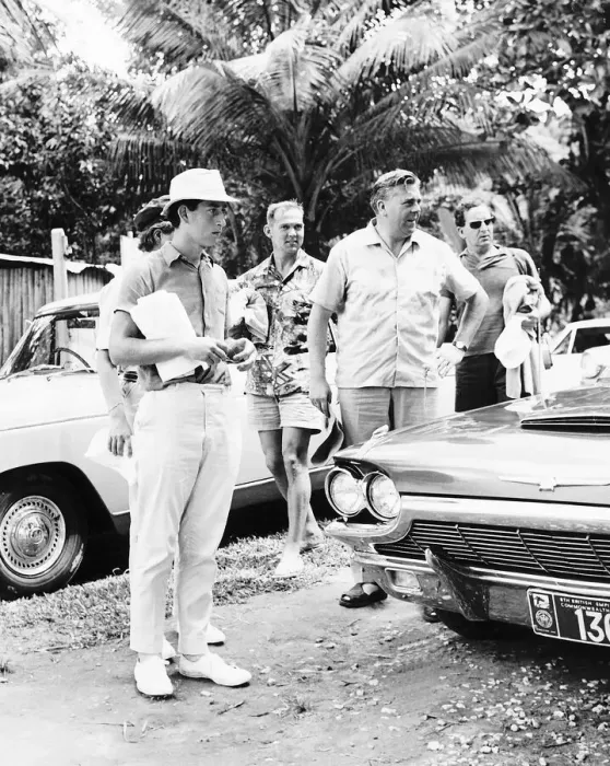 Framed Print : Prince Charles looking at the Car during his visit to Jamaica August 1966 Framed Print : Prince Charles looking at the Car during his visit to Jamaica August 1966