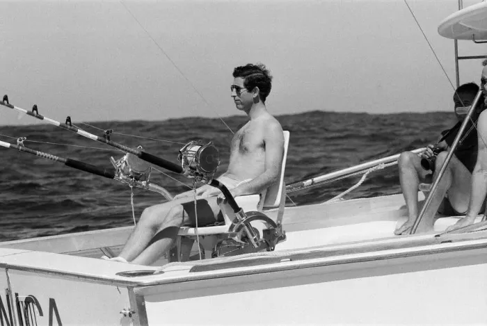 Framed Print : Prince Charles marlin fishing near Rottnest Island in Australia. March 1979 Framed Print : Prince Charles marlin fishing near Rottnest Island in Australia. March 1979