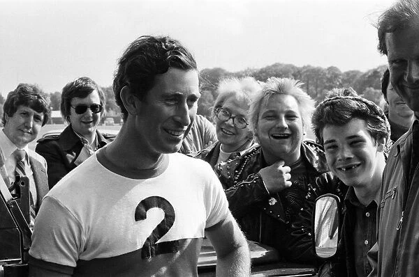 Prince Charles meet Punks during a game of polo. The Punks turned up to the game in