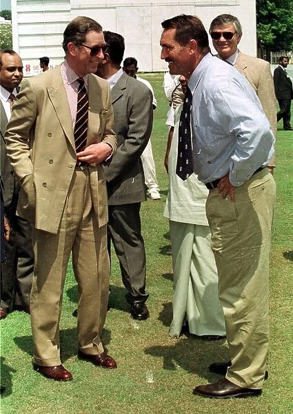 Prince Charles meets cricket selector Graham Gooch in Colombo, Sri Lanka