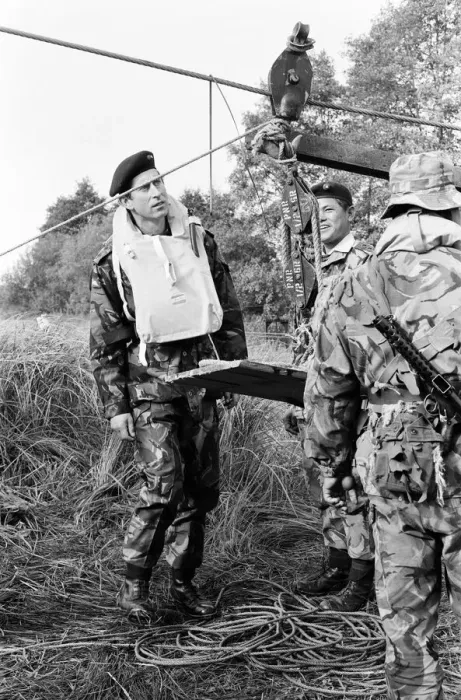Framed Print : Prince Charles meets Gurkhas and watches army demonstrations at Stanford, Norfolk