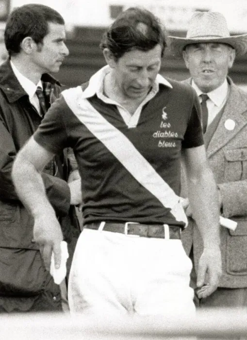 Framed Print : Prince Charles mopping his brow with hankie during a tough Polo match - showing bald Framed Print : Prince Charles mopping his brow with hankie during a tough Polo match - showing bald