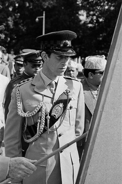 Prince Charles Nepal, dressed in his Colonel-in-Chief uniform. Nepal. December 1980