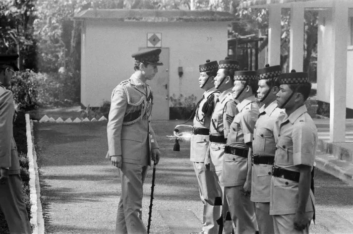 Framed Print : Prince Charles Nepal, dressed in his Colonel-in-Chief uniform. Nepal. December 1980 Framed Print : Prince Charles Nepal, dressed in his Colonel-in-Chief uniform. Nepal. December 1980