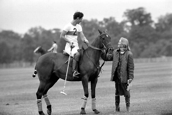 Prince Charles plays polo at Windsor. June 1977 R77-3449-001