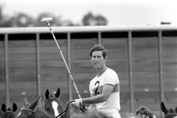 Prince Charles plays polo at Windsor. June 1977 R77-3449