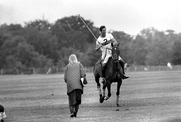 Prince Charles plays polo at Windsor. June 1977 R77-3449-002