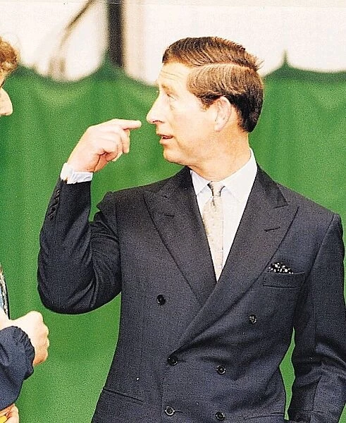 Prince Charles points finger nose Scotstoun Leisure Centre