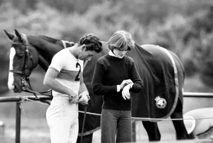 Framed Print : Prince Charles. Polo at Windsor with girlfriend Lady Sarah Spencer