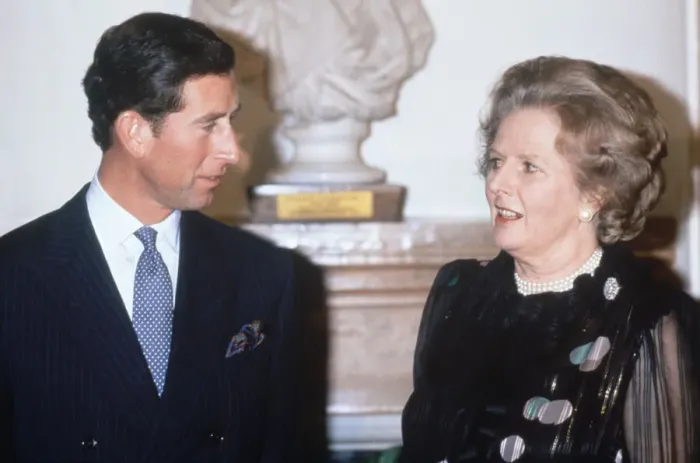 Framed Print : Prince Charles and the Prime Minister Margeret Thatcher at a reception for the Percent
