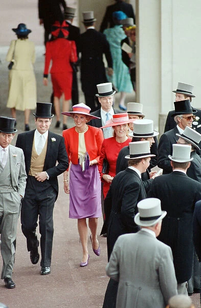 Prince Charles, Prince Andrew, Princess Diana and Sarah Ferguson
