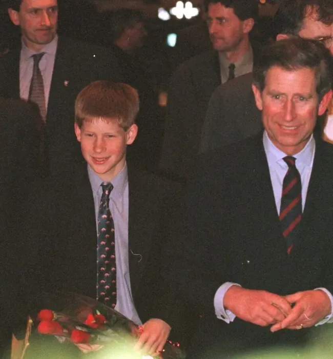 Framed Print : Prince Charles and Prince Harry in Vancouver March 1998 Canada Framed Print : Prince Charles and Prince Harry in Vancouver March 1998 Canada