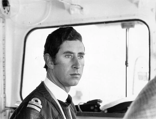 Prince Charles, The Prince of Wales on board HMS Bronington during a voyage off the coast