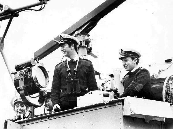 Prince Charles, The Prince of Wales on board HMS Bronington 29 October 1976