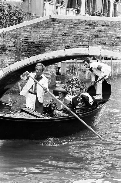 Prince Charles, Prince of Wales and Diana, Princess of Wales on a gondola in Venice