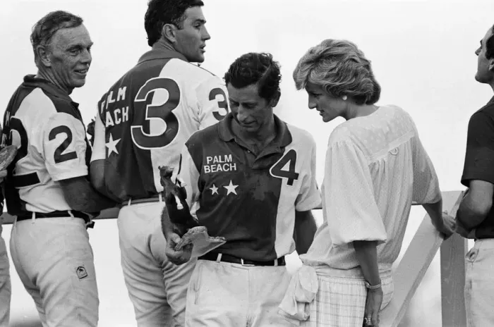 Framed Print : Prince Charles, Prince of Wales and Diana, Princess of Wales attend a polo match at Palm Framed Print : Prince Charles, Prince of Wales and Diana, Princess of Wales attend a polo match at Palm