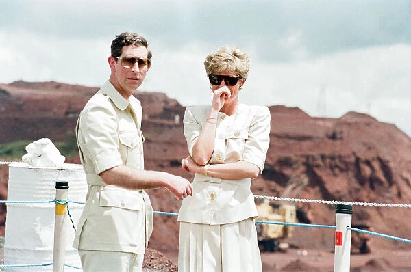 Prince Charles, Prince of Wales and Diana Princess of Wales during their official to