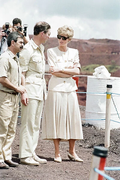 Prince Charles, Prince of Wales and Diana Princess of Wales during their official to