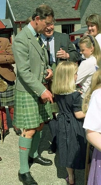 Prince Charles Prince of Wales with Laura Oliphant on the Isle of Coll Laura asked him
