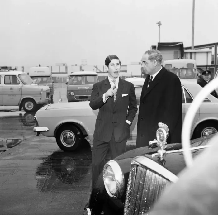 Framed Print : Prince Charles, Prince of Wales at London Heathrow Airport, 10th March 1970