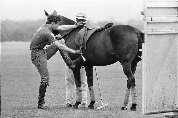 Prince Charles, Prince of Wales, at Palm Beach Polo Club, Florida. 6th April 1980