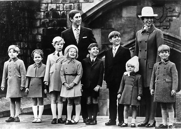 Prince Charles - The Prince of Wales pictured with the rest of the Royal children