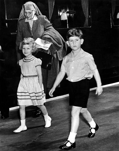 Prince Charles - The Prince of Wales with his sister Princess Anne