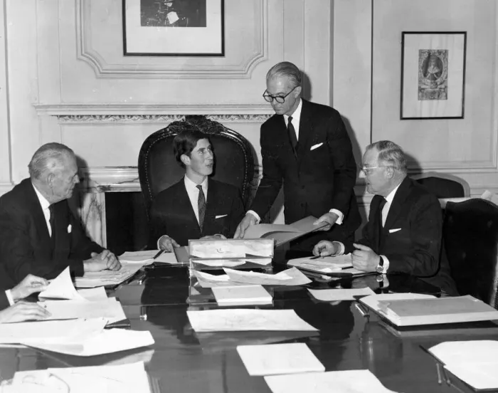 Framed Print : Prince Charles, Prince of Wales at todays meeting with the officials of the Duchy of