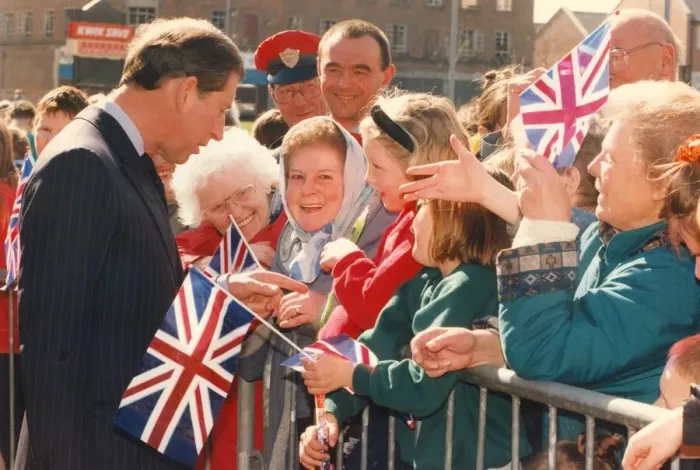 Framed Print : Prince Charles, The Prince of Wales during his visit to the North East 2 April 1996 -