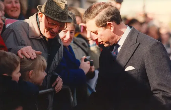 Framed Print : Prince Charles, The Prince of Wales during his visit to the North East 2 April 1996 -