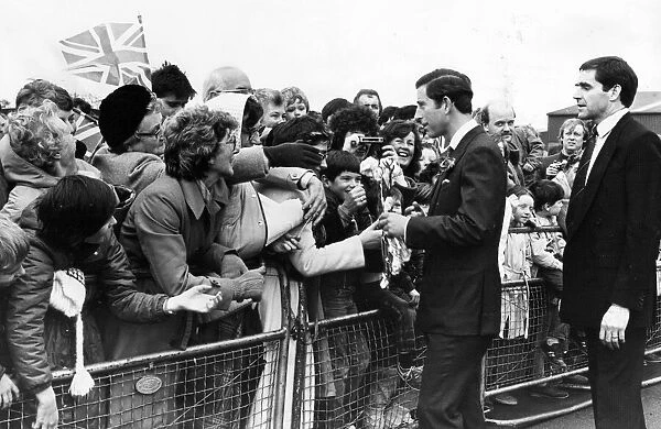 Prince Charles, The Prince of Wales during his visit to the North East 22 October 1984