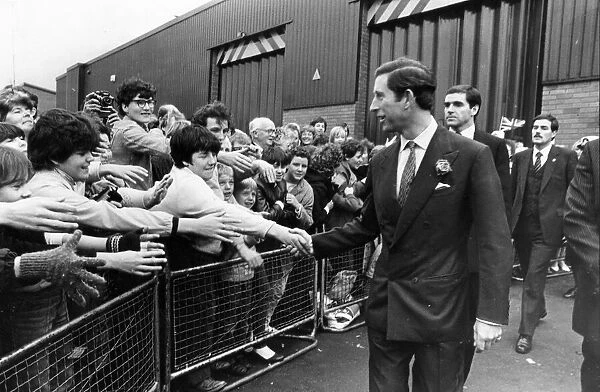 Prince Charles, The Prince of Wales during his visit to the North East 22 October 1984