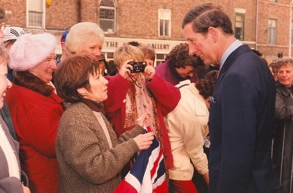 Prince Charles, The Prince of Wales during his visit to the North East 24 January 1997