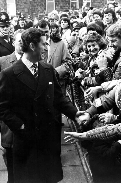 Prince Charles, The Prince of Wales during his visit to the North East 3 December 1982