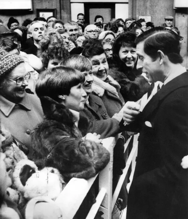 Framed Print : Prince Charles, The Prince of Wales during his visit to the North East 7 December 1983 Framed Print : Prince Charles, The Prince of Wales during his visit to the North East 7 December 1983