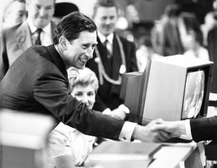 Framed Print : Prince Charles, The Prince of Wales during his visit to the North East 7 July 1988 -