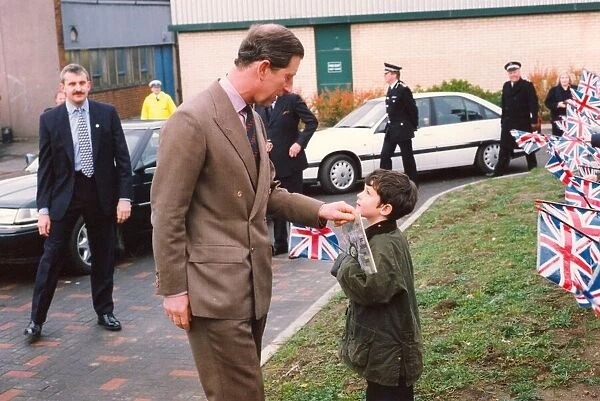 Prince Charles, The Prince of Wales during his visit to the North East 9 December 1994