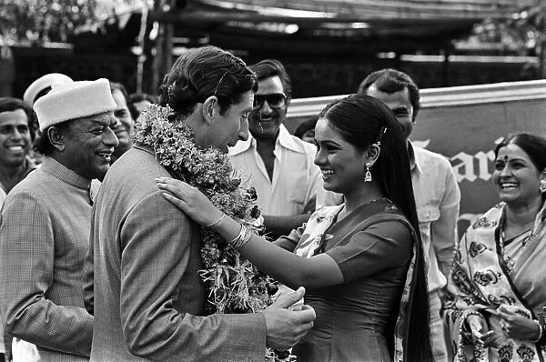 Prince Charles, the Prince of Wales, visiting Bombay, India