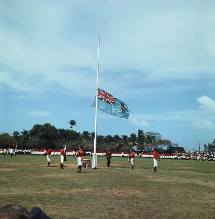 Framed Print : Prince Charles, the Prince of Wales, visiting Fiji for Independence celebrations
