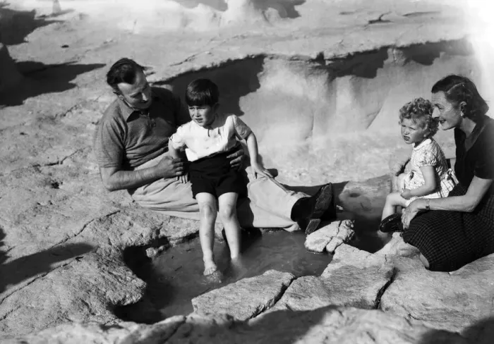 Framed Print : Prince Charles and Princess Anne with Earl and Lady Mountbatten in Malta when they stayed Framed Print : Prince Charles and Princess Anne with Earl and Lady Mountbatten in Malta when they stayed