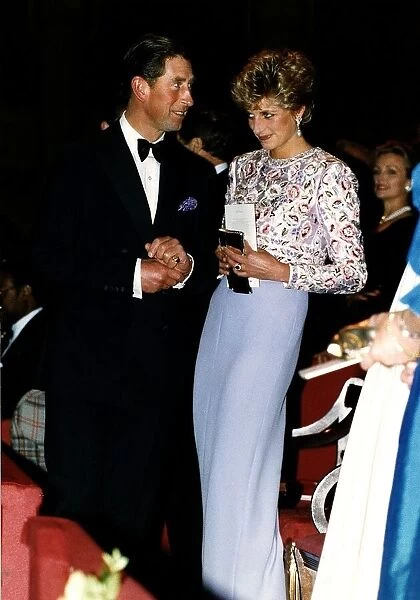 prince Charles and Princess Diana at an event at Earls Court to mark the 40th anniversary