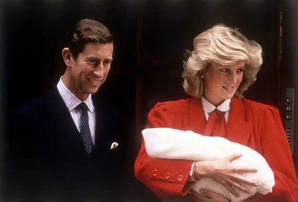 Prince Charles & Princess Diana leaving hospital after the birth of Prince Harry dbase