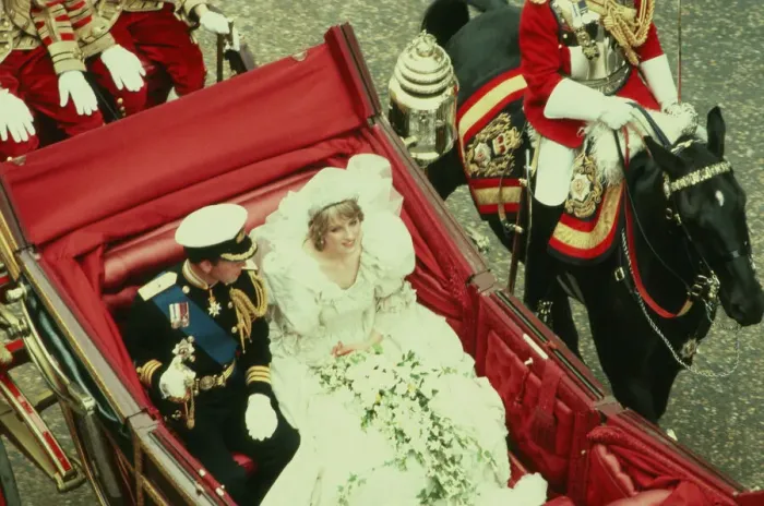 Framed Print : Prince Charles and Princess Diana get married. Picture taken after Framed Print : Prince Charles and Princess Diana get married. Picture taken after