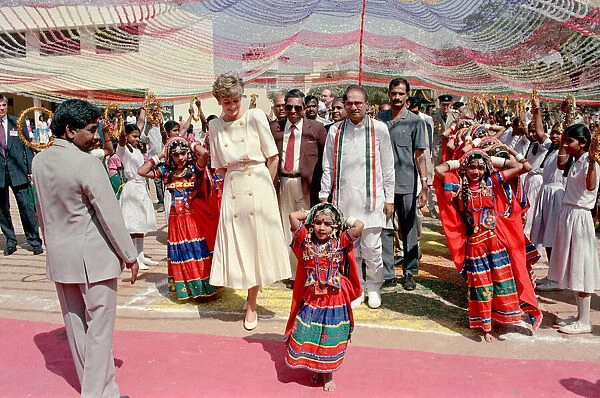 Prince Charles and Princess Diana Overseas visit to India in February 1992