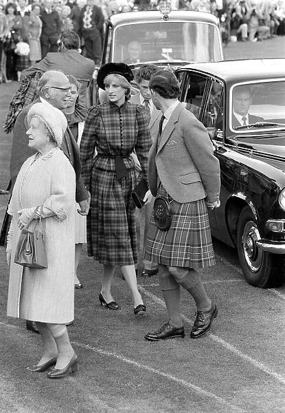 Prince Charles Princess Diana and The Queen Mother September 1981 Royalty at