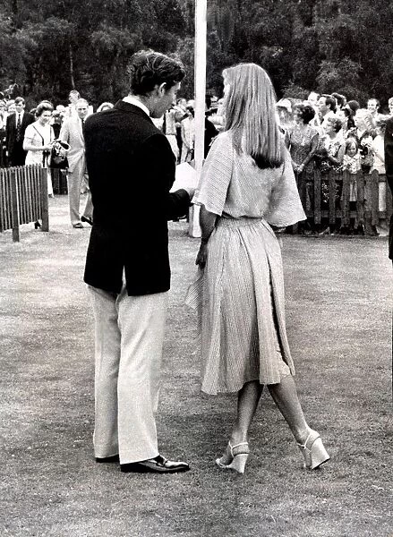 Prince Charles with Princess Elizabth of Yugoslavia at the Wills International Polo